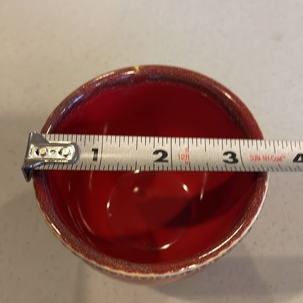 Small Red Mini Italian Pottery Bowl - Picture 5 of 5